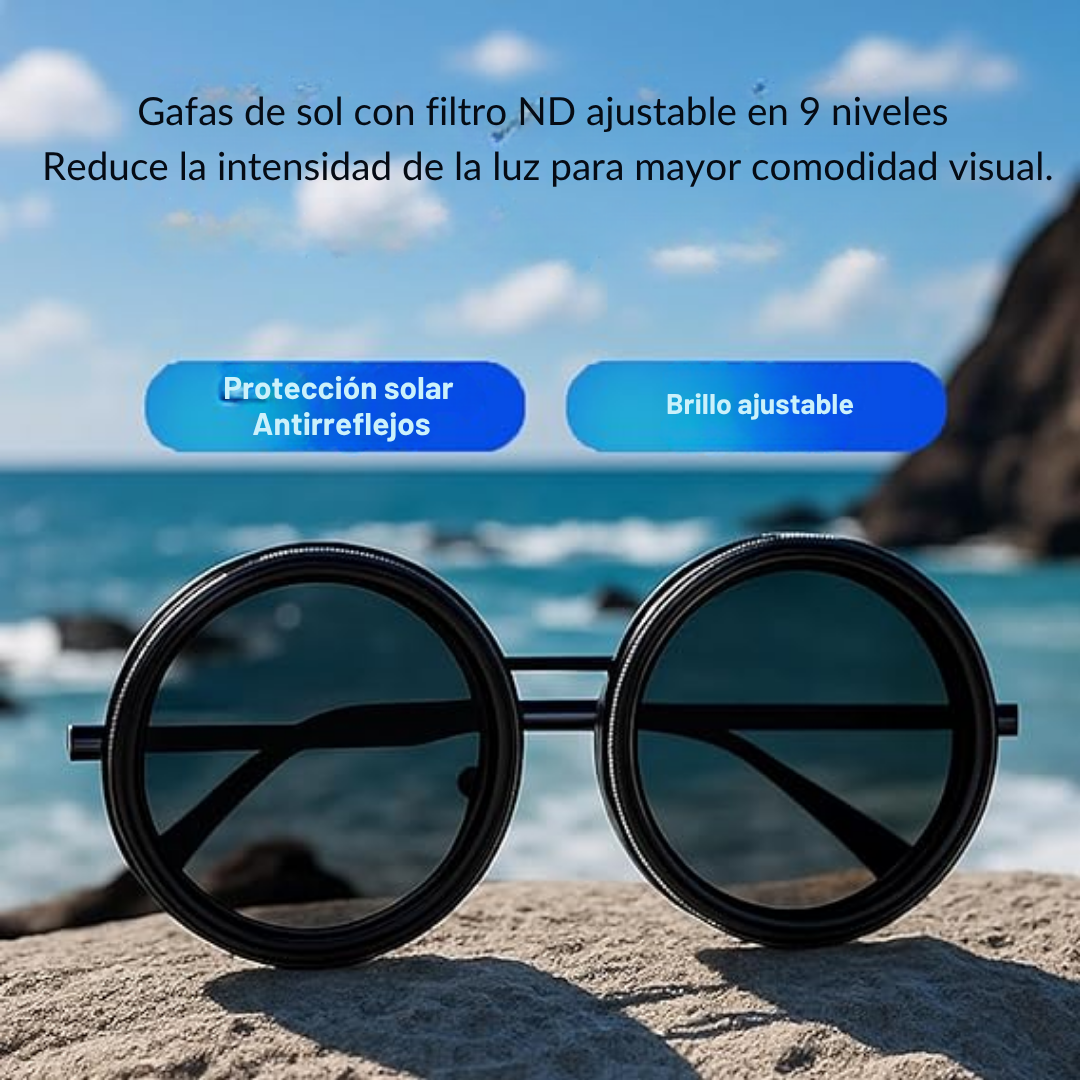Gafas de Sol Steampunk con Tinte Ajustable 1–9 Niveles y Lentes Polarizadas UV400