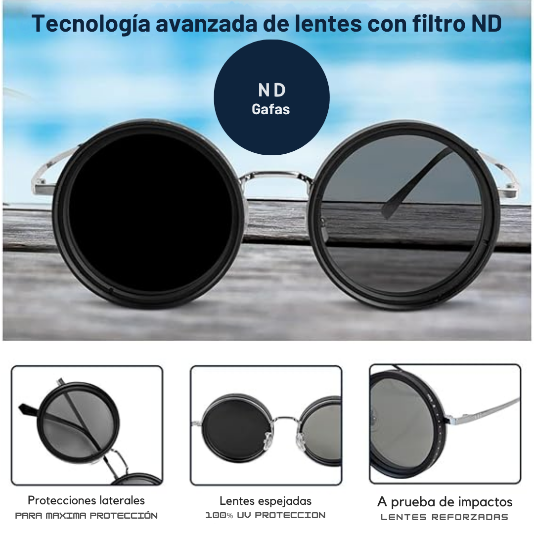 Gafas de Sol Steampunk con Tinte Ajustable 1–9 Niveles y Lentes Polarizadas UV400